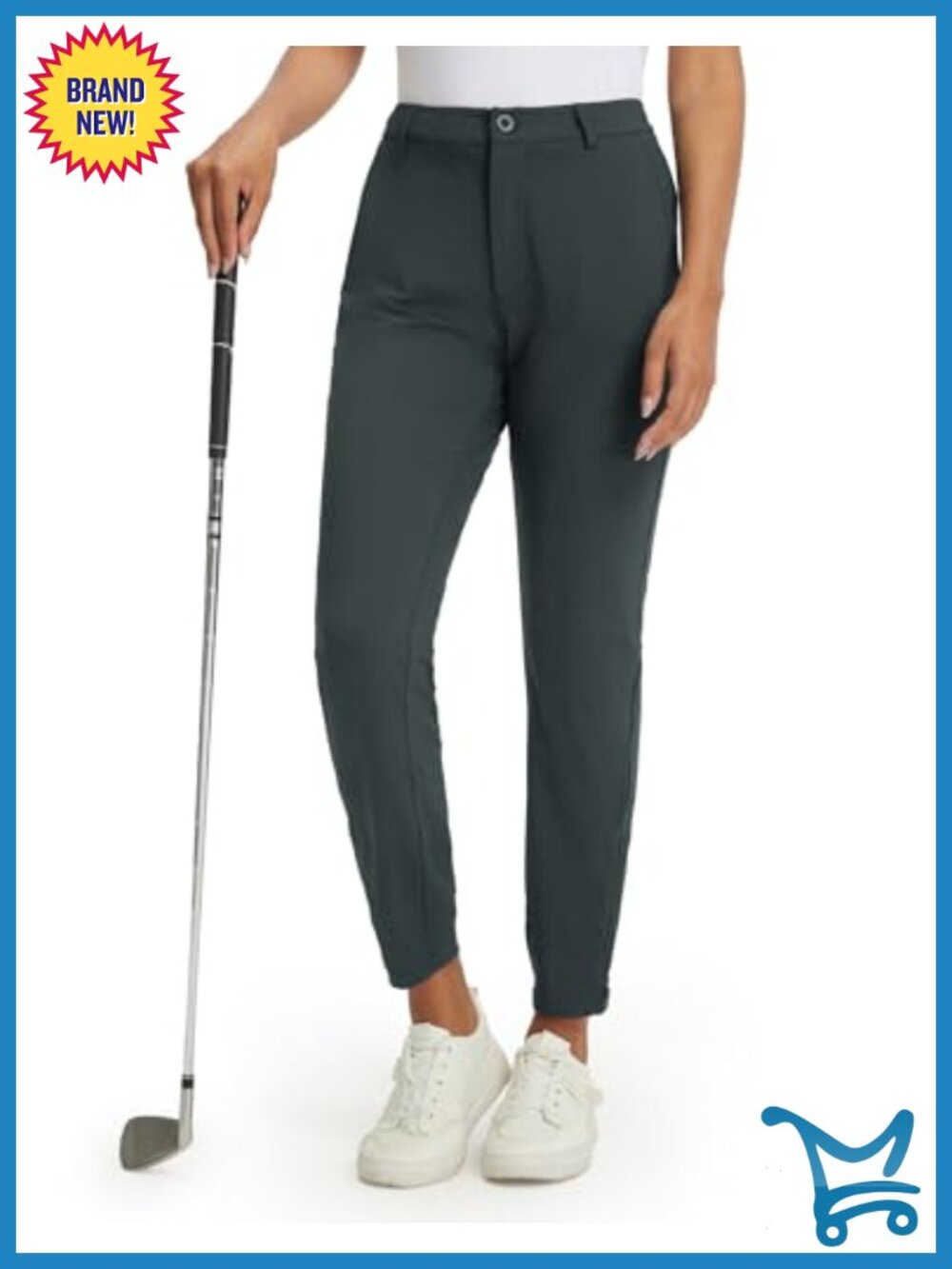 Women's Golf Pants Lightweight Quick Dry Ankle Zip Track Joggers